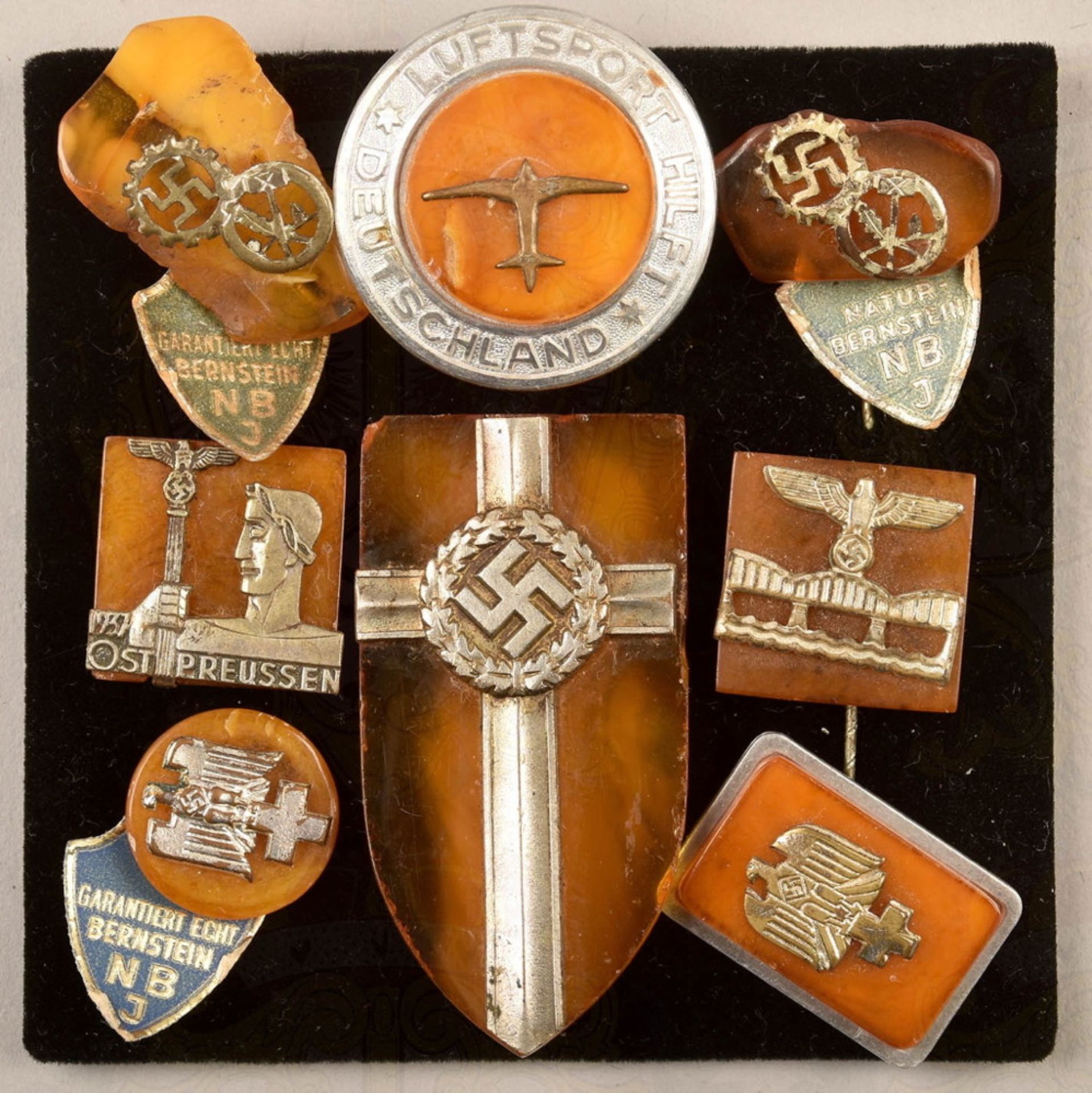 8 badges of the Amber Factory East Prussia - Image 2 of 2