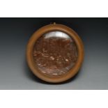 A 19th century electrotype roundel, The Triumph of Virtue, after the Old Master, 14cm diam