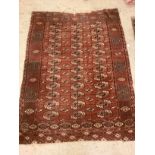 A Middle Eastern rectangular rug or carpet, 187cm x 140cm