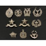 WW2 British Scottish Regiment Cap Badges to include: The Cameronians x 3: Liverpool Scottish: