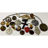 Badges and Pins - an enamel British Railways Touring Club badge; two Guinness pin badges; a mother-