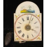 A 19th century weight driven alarm wall clock