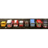 Toys - a collection of unboxed lorry tractor units, mostly Corgi, including a DAF Matlock