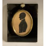 English/Scottish School (19th century), a silhouette, of a gentleman, half-length in profile, facing
