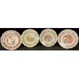 A set of four Royal Doulton Brambly Hedge shaped circular plates, The Four Seasons, 21cm diameter