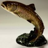 A Beswick model of a leaping trout, impressed 1032 to base, 15.5cm high
