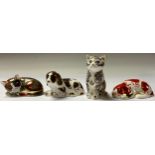 A Royal Crown Derby paperweight, Majestic Kitten, limited edition 354/5000, gold stopper; others,