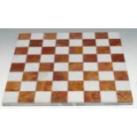 A pietra dura chess board, 35cm square