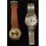 A vintage Seiko wristwatch; a day/date Seiko wristwatch (2)