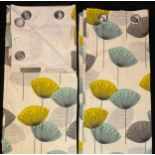 Textiles - a pair of Sanderson curtains, Dandelion Clocks, 228cm long, 164cm wide