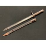 Spanish M1893 Long Artillery Bayonet with fullered single edged blade 395mm in length, maker