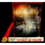 Movie Memorabilia - advertising, 55 Days At Peking, a fan shaped poster with folding stand (in a