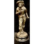 A Victorian spelter figure, of a Cavalier, 45.5cm high