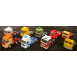 Toys - a collection of unboxed lorry tractor units, including Corgi (9)