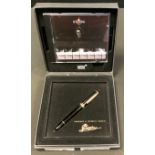 A Mont Blanc Meisterstuck Hommage to Frederic Chopin black fountain pen, 4810 14ct gold nib, boxed