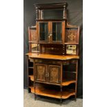 A Victorian Rosewood chiffonier by James Shoolbred and Company, 206cm tall x 122cm wide x 39cm deep,