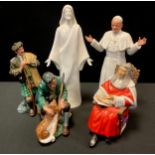 A Royal Doulton figure Pope John Paul II, Hn 2888; others The Messiah, Hn3952; The Laird, Hn2361;