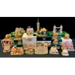 Lilliput Lane cottages - British Heritage; Big Ben, London Bridge, Edinburgh Castle; The Drayman;