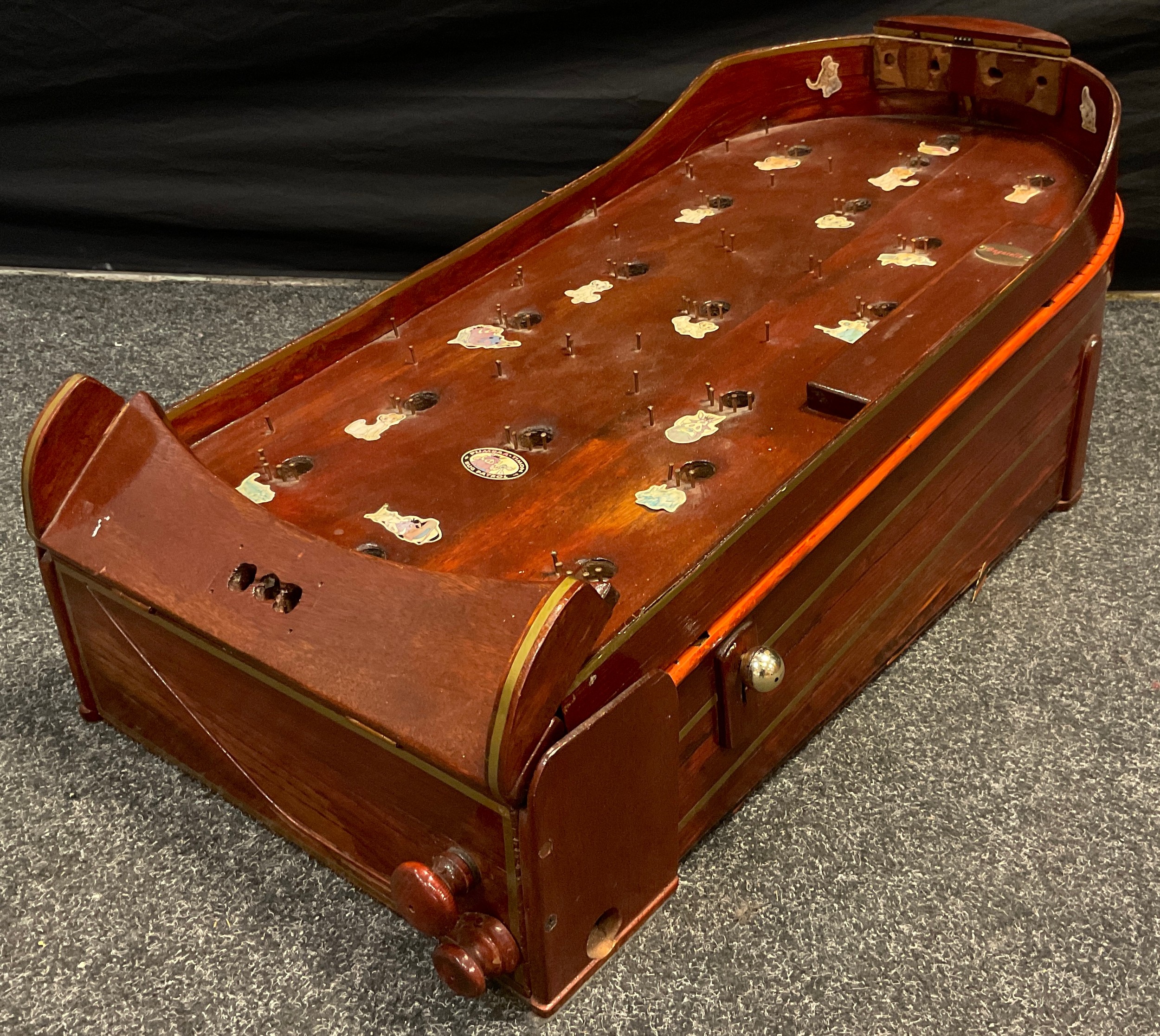 A table top Bagatelle board, 87cm x 40.5cm x 36cm high; snooker accessories - balls, table - Image 2 of 2