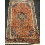 A Persian Bidjar rug / carpet, 322cm x 202cm.