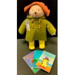 Toys & Collectables - A Gabriel Designs Paddington Bear stuffed toy, brown hat, green coat, yellow