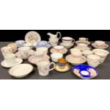 Porcelain - 18th and 19th century tea wares, various factories, Derby, Flight Worcester, etc