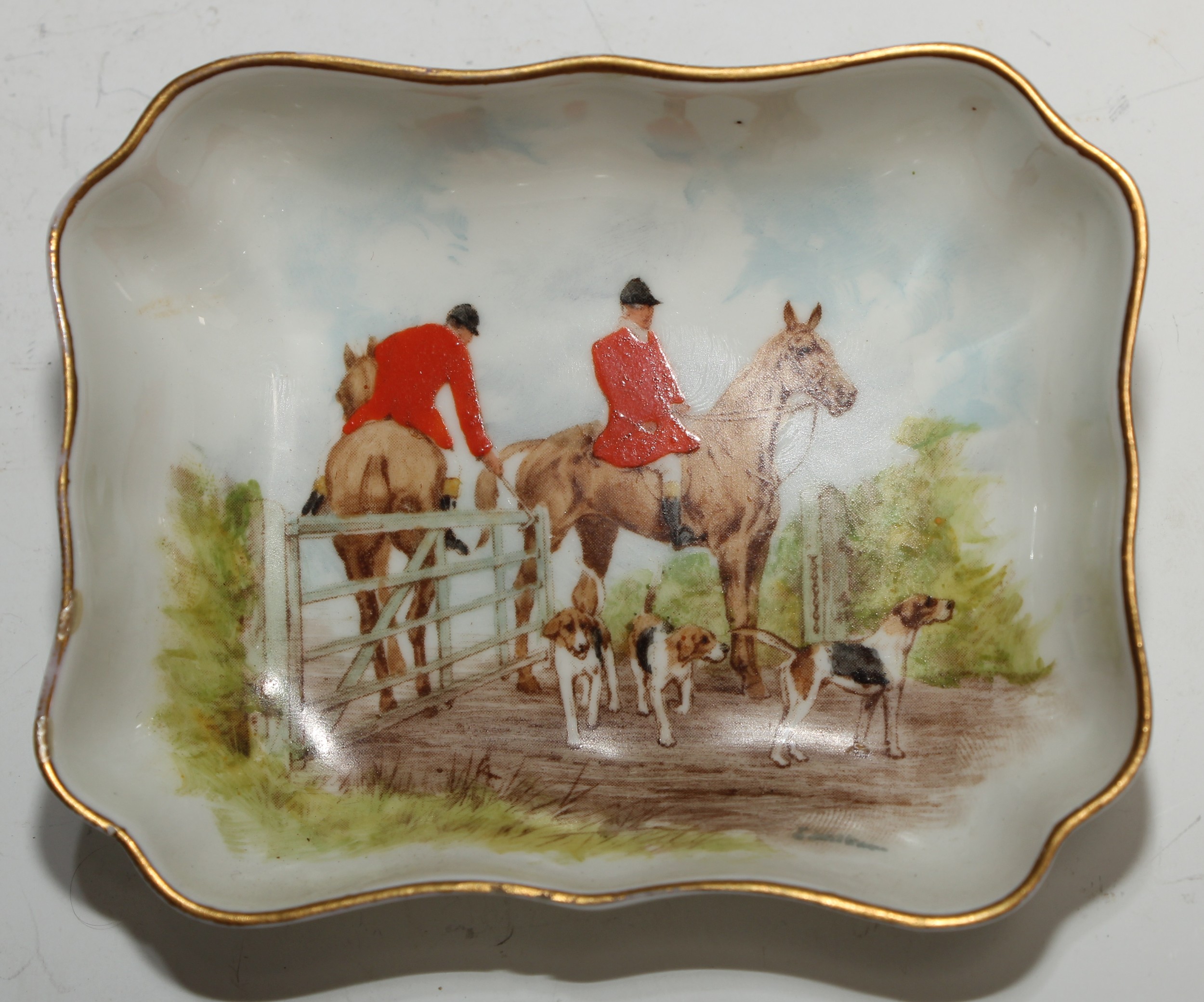 A Royal Crown Derby roundel, decorated by M M Barlow, signed, with a fox hound, 8.5cm diam, - Image 8 of 15