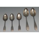A pair of Scottish Provincial silver Celtic Point pattern table spoons, 24cm long, Robert Keay,
