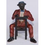 An Austrian cold painted bronze, of a Mississippi dandy, 12cm high