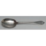 A Charles II Trefid pattern spoon, the terminal initialled S over IS, 19.5cm long, Jeremy Johnson,