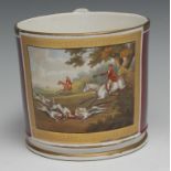 A 19th century English porcelain mug, probably Chamberlains or Grainger’s Worcester, painted