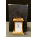 A L'Epee France brass carriage clock, 8cm high, boxed