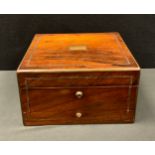 A Victorian rosewood and brass bound travelling dressing case, marked Dalton, Manufacturer, 85