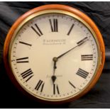 A 19th century mahogany drop dial wall clock, Frodsham, Gracechurch Street London, 30cm cream