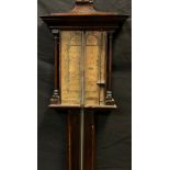 A 19th century mahogany stick barometer, with paper register, inscribed P Gally & Co, London,