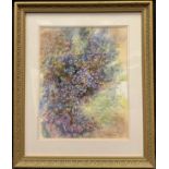 Sheila Harvey, Cascade of Wild Flowers, signed, watercolour, 44cm x 35cm.