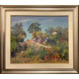 Alfredo D'Angelo (Italian 20th century) Paesaggio a Valverde, Sardinia signed, dated 1977, signed