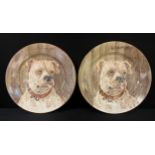 A Cauldron circular plate, decorated by Pederson, with a Bulldog, 26.5cm diam, printed mark; another