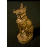 After Maurice Frecourt (fl.1890 - 1920), French, a gilt bronzed model, of a Belgium Shepherd Dog,
