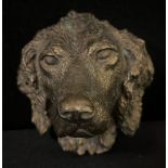 Am Austrian bronze Belgian Shepherd head, 8.5cm high, c.1930