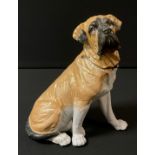 A large pottery model, of an English Mastiff, 23.5cm high, c.1940