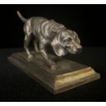 A W.M.F. silver plated model, of a Pointer, rectangular base, 13.5cm wide, 20th century