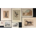 A folio of 19th and early 20th century engravings and lithographs, George Morland, Frederick Taylor,