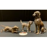 An Austrian cold painted bronze fox hound, 4cm high, c.1920; others, various; etc