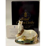 A Royal Crown Derby paperweight, Millennium Unicorn, limited edition 1,023/2,000, gold stopper,