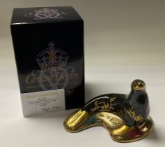 A Royal Crown Derby paperweight, Sea Lion, Connaught House special edition, limited edition 134/250,