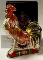 A Royal Crown Derby paperweight, The Fighting Cockerel, Sinclairs' exclusive, limited edition, 23/