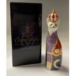 A Royal Crown Derby model, Royal Cats Abyssinian, 23cm, printed mark in red, boxed