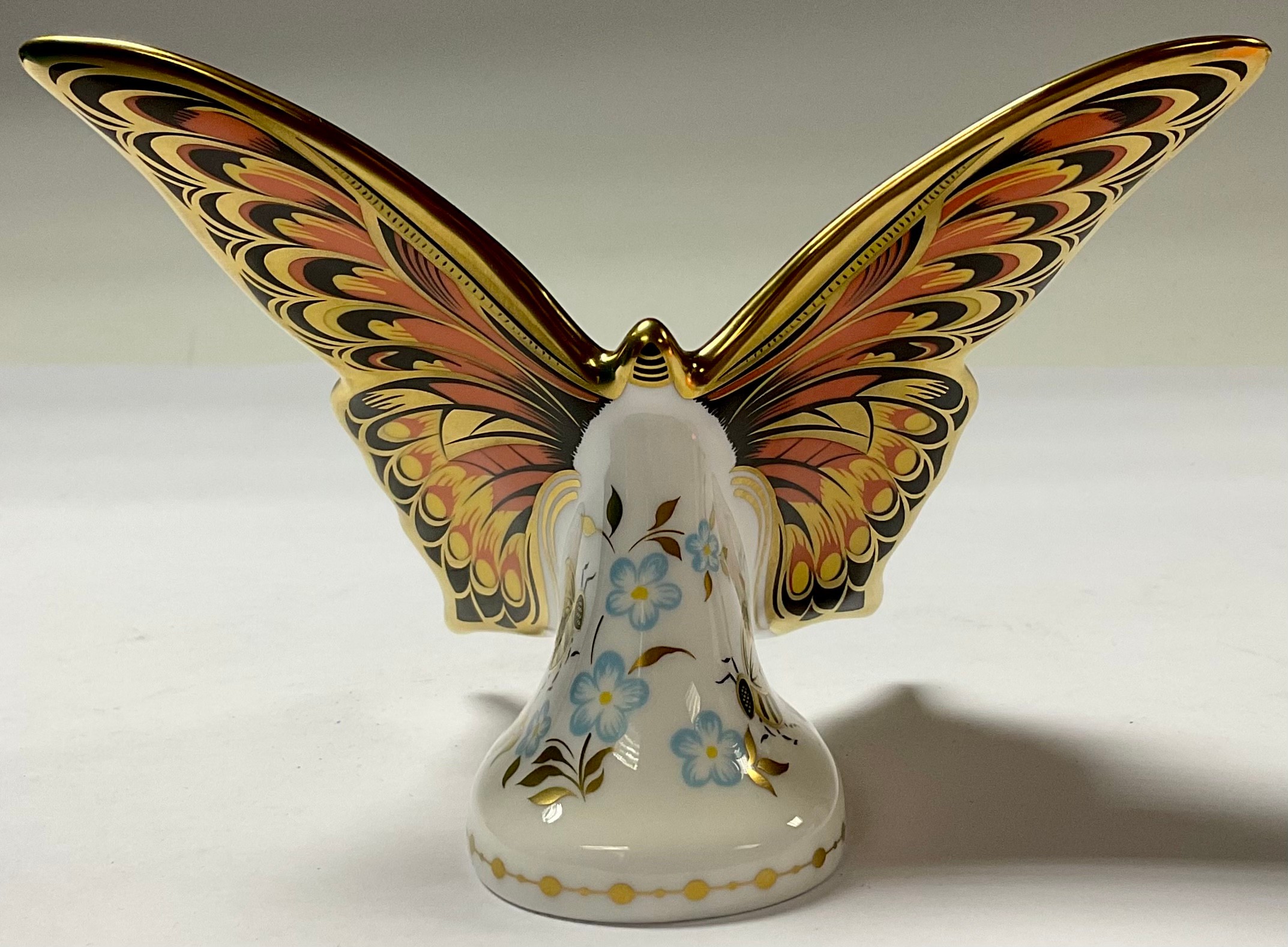 A Royal Crown Derby paperweight, Peacock Butterfly, Collector's Guild exclusive, gold stopper, 10. - Image 2 of 3