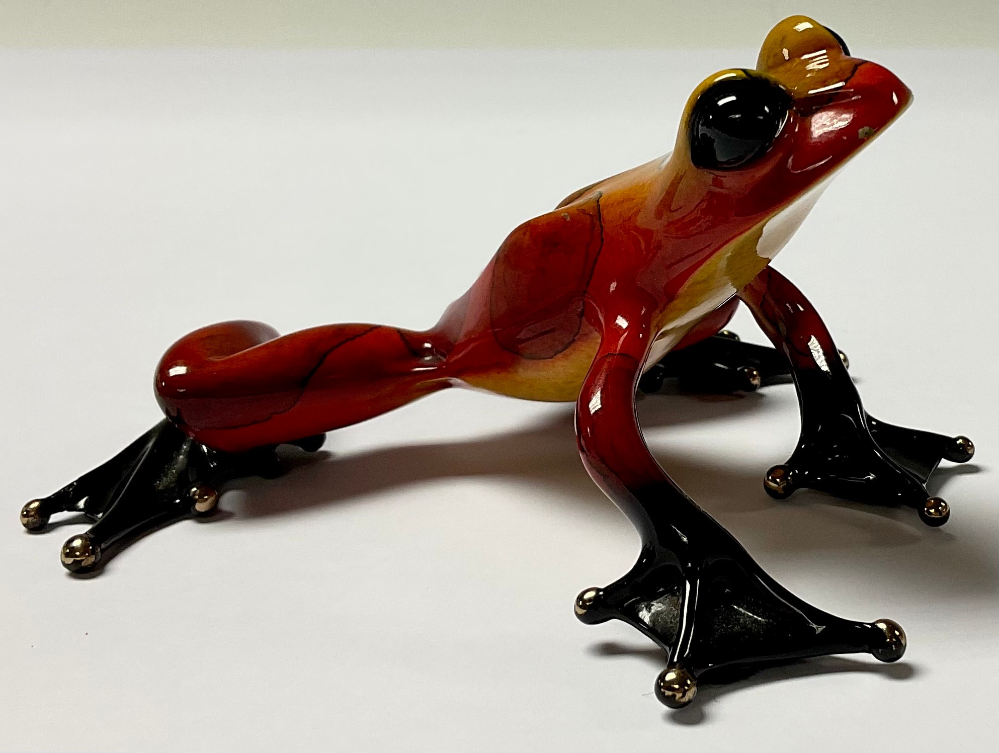 Tim Cotterill, Frogman, an associated pair of bronze and enamel frog sculptures, comprising Romeo, - Image 3 of 6